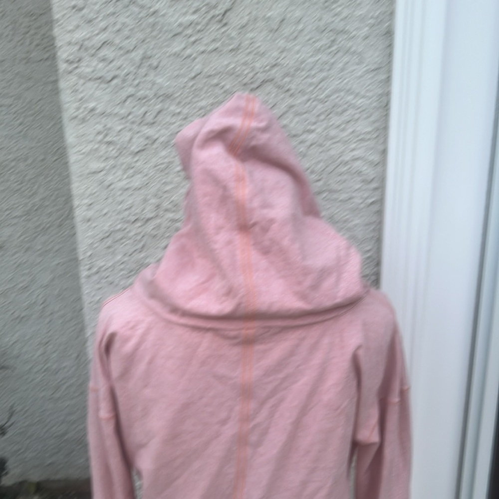 Lululemon Stress Less Funnel Cowl Neck Peach Hoodie Pullover Women's Size 6 - Picture 6 of 9